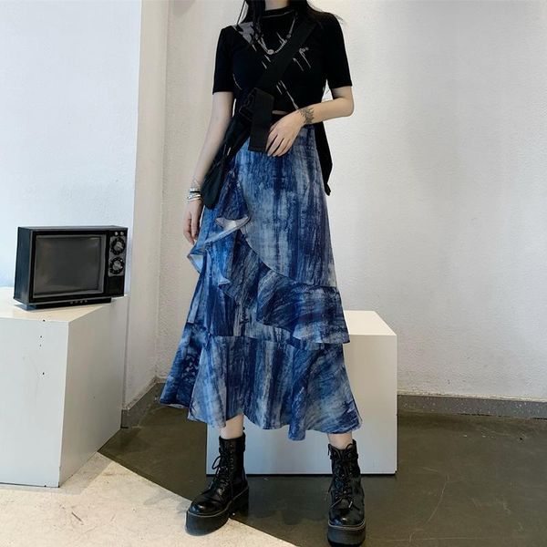 heydress hipster streetwear blue tie dye women ruffles a-line midi skirt lady autumn style ins asymmetric korean clothes bottom skirts, Black
heydress hipster streetwear blue tie dye women ruffles a-line midi skirt lady autumn style ins asymmetric korean clothes bottom skirts, Black