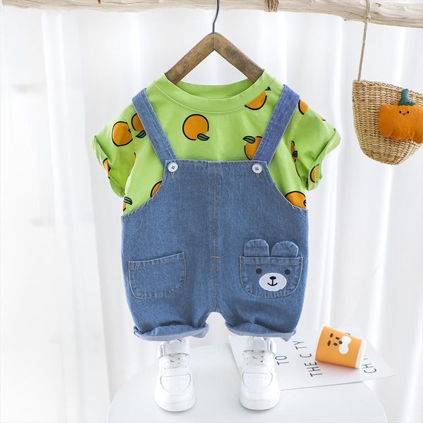 baby boys girls summer clothes print set t shirt denim short overall children clothing sleeve suit toddler outfit orange, White
baby boys girls summer clothes print set t shirt denim short overall children clothing sleeve suit toddler outfit orange, White