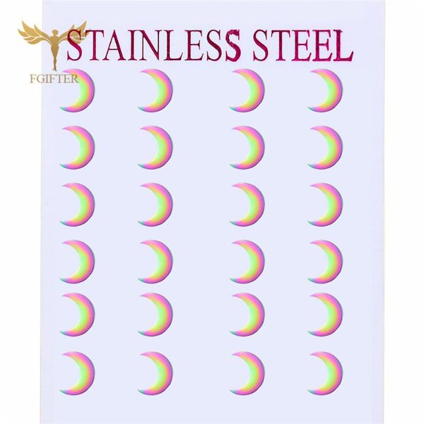 coloful rainbow earrings 12 pairs moon style minimalist stud earring stainless steel jewelry wholesale, Golden;silver
coloful rainbow earrings 12 pairs moon style minimalist stud earring stainless steel jewelry wholesale, Golden;silver