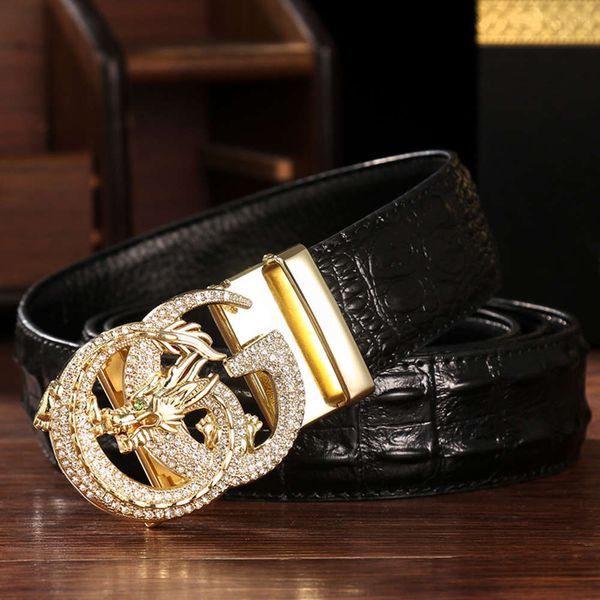with diamond belt men's leather alloy automatic buckle double g-net red alligator fashion korean young and middle-aged trouser belt, Black;brown
with diamond belt men's leather alloy automatic buckle double g-net red alligator fashion korean young and middle-aged trouser belt, Black;brown