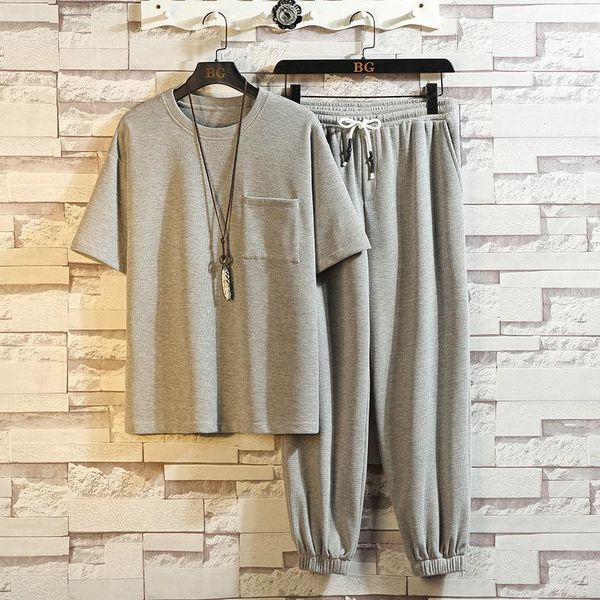 men's tracksuits 2021 men summer casual sets fashion 2 pcs sportsuit mens short sleeve tshirt+ankle lenght pants male jogger tracksuit, Gray
men's tracksuits 2021 men summer casual sets fashion 2 pcs sportsuit mens short sleeve tshirt+ankle lenght pants male jogger tracksuit, Gray