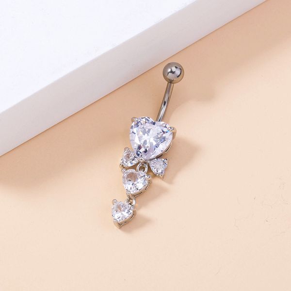2021 new fashion trend micro set bow heart-shaped nail personalized zircon puncture navel accessories female, Silver
2021 new fashion trend micro set bow heart-shaped nail personalized zircon puncture navel accessories female, Silver