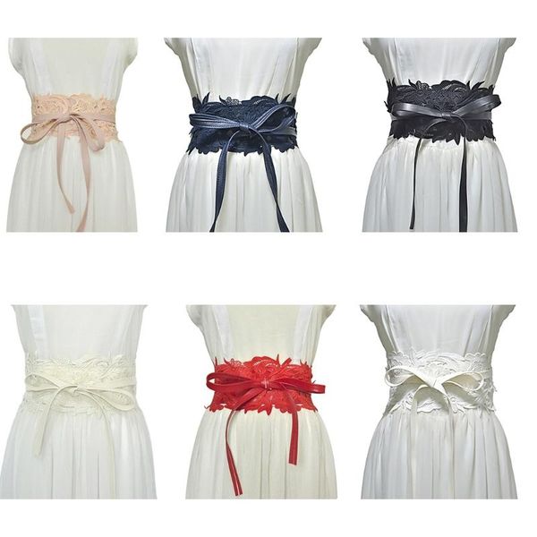 belts k3nf floral lace wide girdle women's fashion sweet bowknot tie corset waistband for dress decorative strap fit waist belt, Black;brown
belts k3nf floral lace wide girdle women's fashion sweet bowknot tie corset waistband for dress decorative strap fit waist belt, Black;brown