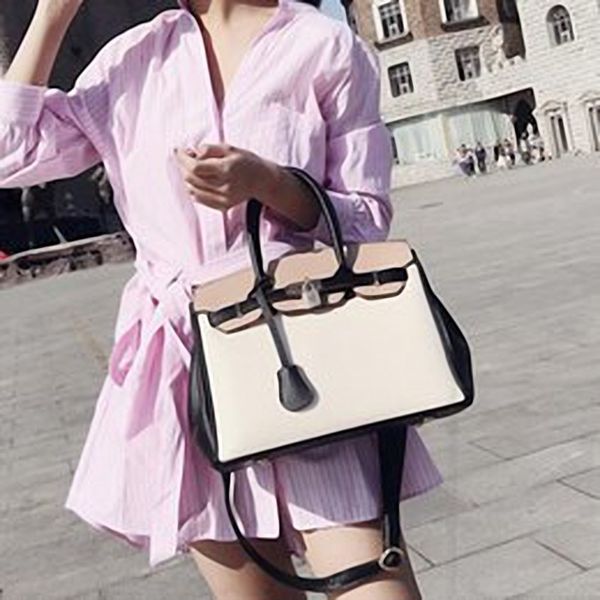 lychee striped birkin bag fashion tote with large capacity one-shoulder quality pu pure color strap locknb92
lychee striped birkin bag fashion tote with large capacity one-shoulder quality pu pure color strap locknb92