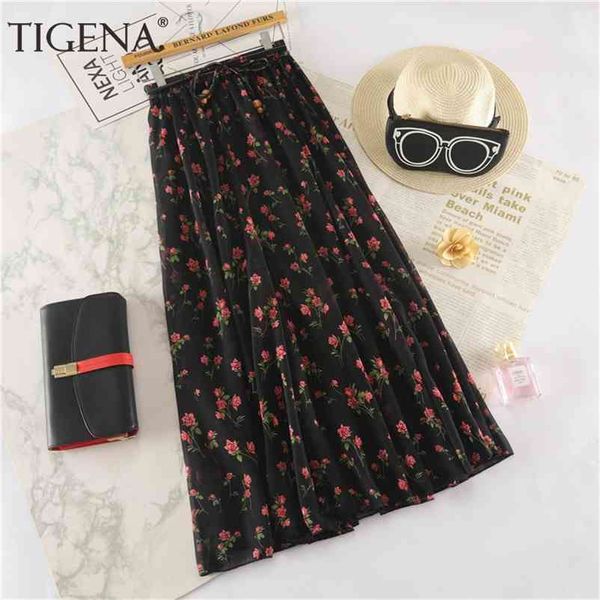 tigena floral print long maxi skirt women fashion summer high waist pleated skirt female boho holiday chiffon skirt sun 210412, Black
tigena floral print long maxi skirt women fashion summer high waist pleated skirt female boho holiday chiffon skirt sun 210412, Black