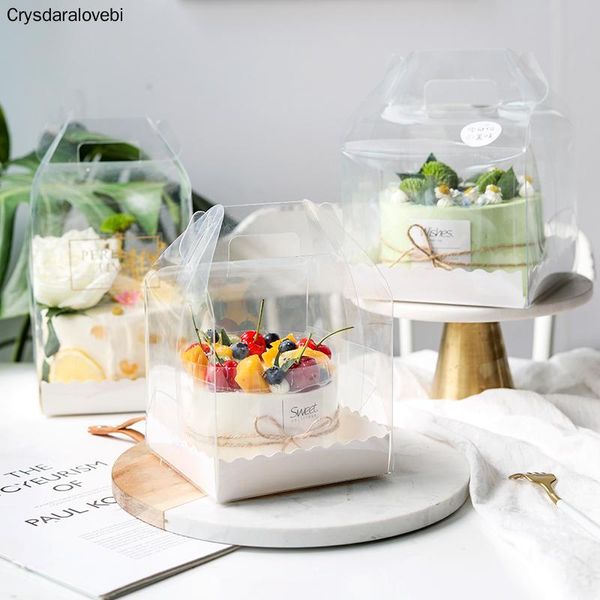 gift wrap 10pcs handle transparent cake decoration boxes for birthday party handmade favor baby show food package supplies
gift wrap 10pcs handle transparent cake decoration boxes for birthday party handmade favor baby show food package supplies