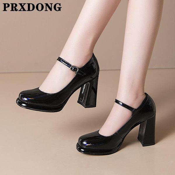 brand genuine leather high heels round toe shoes woman pumps spring summer mary janes dress party working 34-40, Black
brand genuine leather high heels round toe shoes woman pumps spring summer mary janes dress party working 34-40, Black
