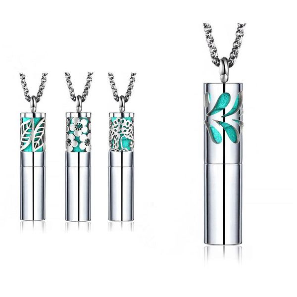 pendant necklaces stainless steel aroma necklace insert cotton perfume bottle essential oil diffuser, Silver
pendant necklaces stainless steel aroma necklace insert cotton perfume bottle essential oil diffuser, Silver