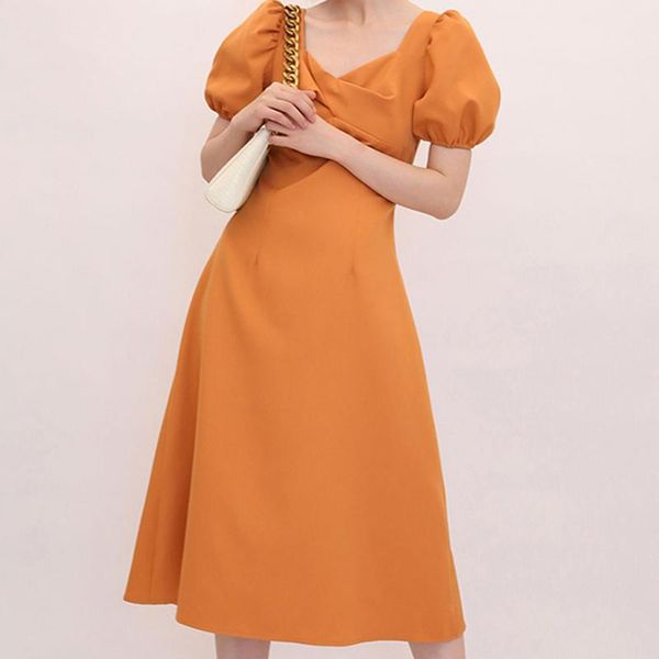 casual dresses french short sleeve sweet dress female summer square collar retro puff plus size ruched vestido midi elegante, Black;gray
casual dresses french short sleeve sweet dress female summer square collar retro puff plus size ruched vestido midi elegante, Black;gray