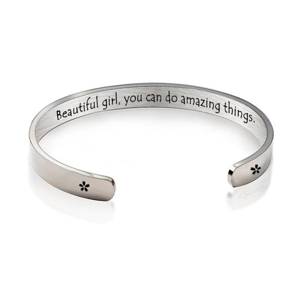 bangle stainless steel bracelet beautifuigirl, you can do amazing things c shape bracelets for women, Black
bangle stainless steel bracelet beautifuigirl, you can do amazing things c shape bracelets for women, Black