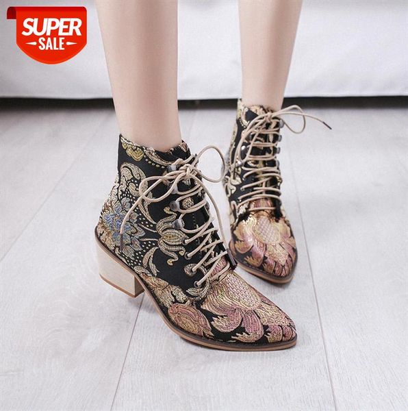 european and american satin embroidery lace-up short boots women pointed toe plus size knight #tc1d
european and american satin embroidery lace-up short boots women pointed toe plus size knight #tc1d