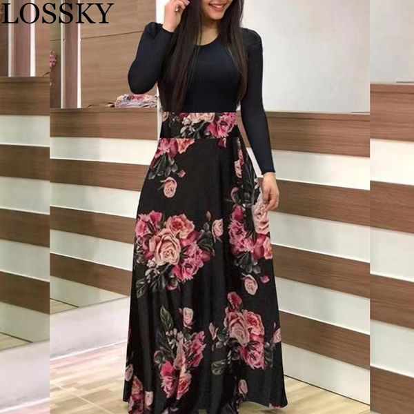 women long maxi dresses floral print patchwork eleagnt summer autumn boho beach female evening party dress vestidos plus size 210520, Black;gray
women long maxi dresses floral print patchwork eleagnt summer autumn boho beach female evening party dress vestidos plus size 210520, Black;gray