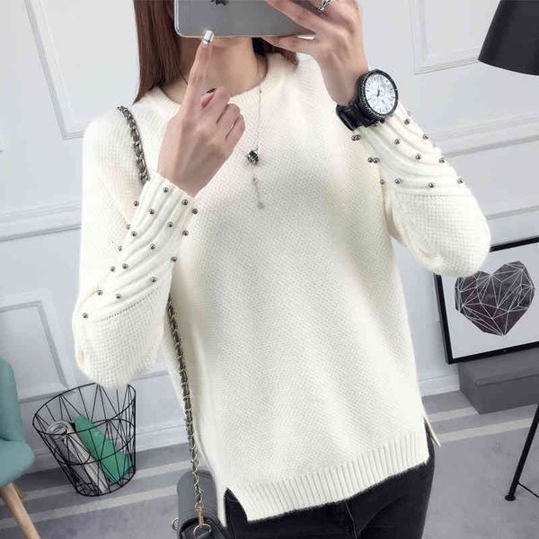 women's sweaters autumn winter pullover sweater fashion beading long sleeve elasticity jumper casual knitted 99j3, White;black
women's sweaters autumn winter pullover sweater fashion beading long sleeve elasticity jumper casual knitted 99j3, White;black