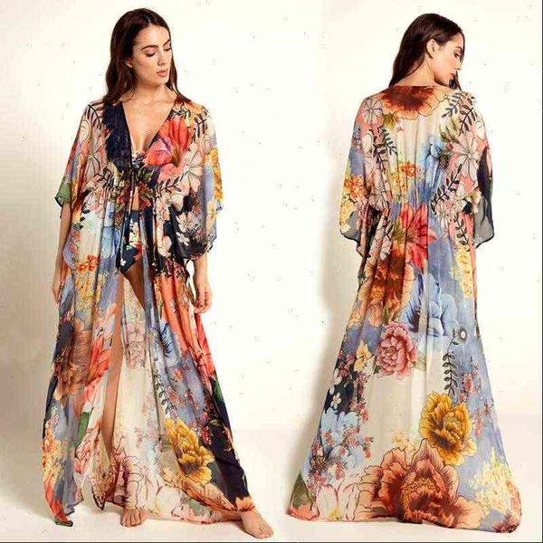 multicolored womens shirt bohemian floral printed long kimono cardigan tunic women plus size beachwear clothes blouse n1030, White
multicolored womens shirt bohemian floral printed long kimono cardigan tunic women plus size beachwear clothes blouse n1030, White
