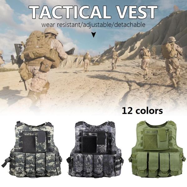 military tactical vest molle combat assault plate carrier 12 colors cs outdoor clothing hunting jackets, Camo;black
military tactical vest molle combat assault plate carrier 12 colors cs outdoor clothing hunting jackets, Camo;black