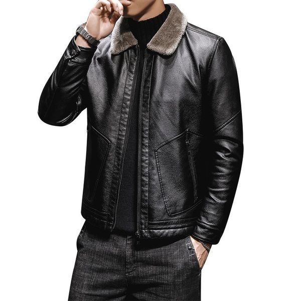 thicken motorcycle style men s leather jacket high-quality stand-up collar retro comfortable windproof and warm fashion travel commute, Black
thicken motorcycle style men s leather jacket high-quality stand-up collar retro comfortable windproof and warm fashion travel commute, Black