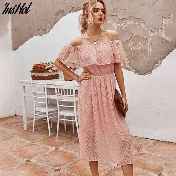 summer lace off the shoulder dress women casual slash neck solid high waist mid-calf dress 210514, Black;gray
summer lace off the shoulder dress women casual slash neck solid high waist mid-calf dress 210514, Black;gray
