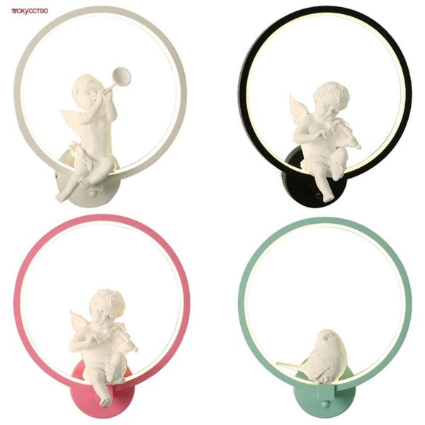 wall lamp nordic pink black ring white angel bird led minimalism children bedroom foyer corridor decoration lighting fixtures
wall lamp nordic pink black ring white angel bird led minimalism children bedroom foyer corridor decoration lighting fixtures