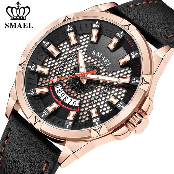 wristwatches smael men quartz fashion watches military waterproof sport mens leather calendar wrist watch relogio masculino, Slivery;brown
wristwatches smael men quartz fashion watches military waterproof sport mens leather calendar wrist watch relogio masculino, Slivery;brown