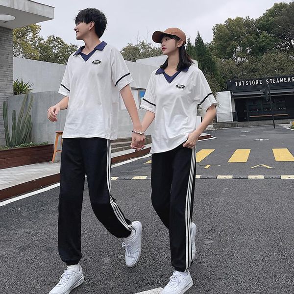 women's t-shirt couples summer dress t - shirt false collar color class tide suit clothes clothing, White
women's t-shirt couples summer dress t - shirt false collar color class tide suit clothes clothing, White