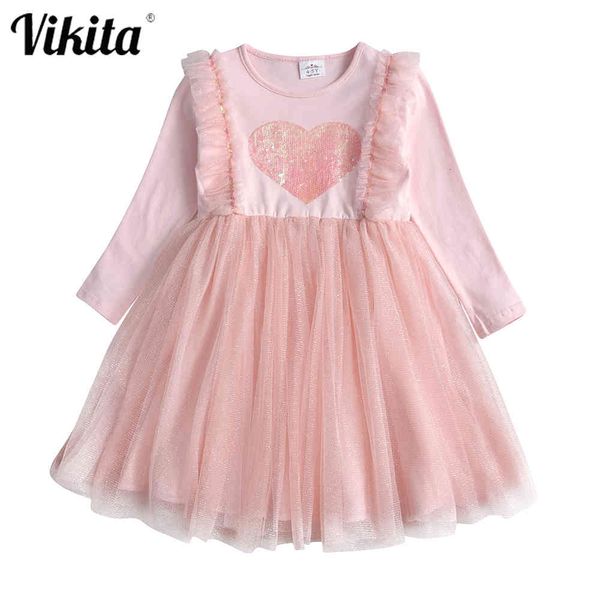 girl's vikita sequins heart kids pink dresses children long sleeve autumn winter dress girls christmas new year clothes c0223, Red;yellow
girl's vikita sequins heart kids pink dresses children long sleeve autumn winter dress girls christmas new year clothes c0223, Red;yellow