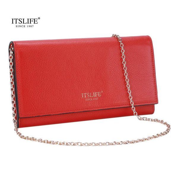 wallets arrival women's genuine leather long wallet contrast color cowhide clutches with chain card holder lady hasp purse fashion, Red;black
wallets arrival women's genuine leather long wallet contrast color cowhide clutches with chain card holder lady hasp purse fashion, Red;black