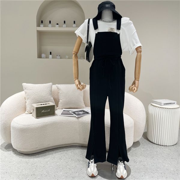 female spring niche design fashion divide jump suit cordon suspension straight tube overalls, Black;white
female spring niche design fashion divide jump suit cordon suspension straight tube overalls, Black;white
