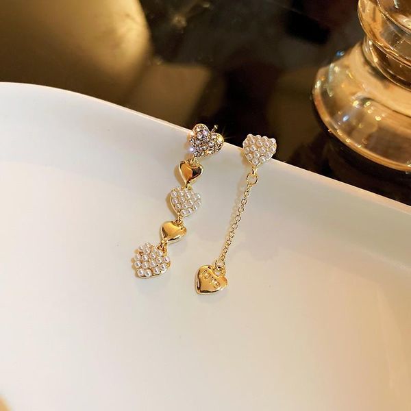 dangle & chandelier 2021 long tassels sweet pearl drop earrings contracted fashion asymmetric metal heart modelling elegant women, Silver
dangle & chandelier 2021 long tassels sweet pearl drop earrings contracted fashion asymmetric metal heart modelling elegant women, Silver