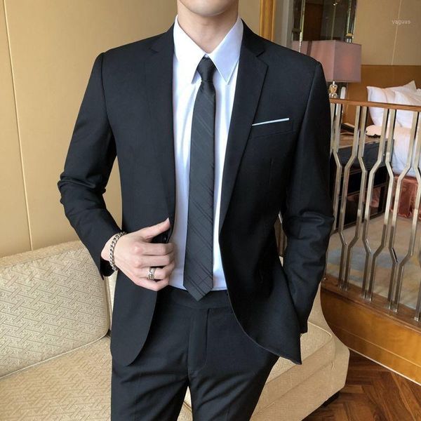 men's suits & blazers 2021 suit blazer slim-fit formal wear vest and groom jacket three-piece wedding business, White;black
men's suits & blazers 2021 suit blazer slim-fit formal wear vest and groom jacket three-piece wedding business, White;black