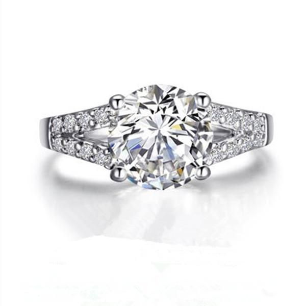 cluster rings 2 genuine white gold 18k round micro paved brilliant excellent diamond women engagement ring quality never fade, Golden;silver
cluster rings 2 genuine white gold 18k round micro paved brilliant excellent diamond women engagement ring quality never fade, Golden;silver