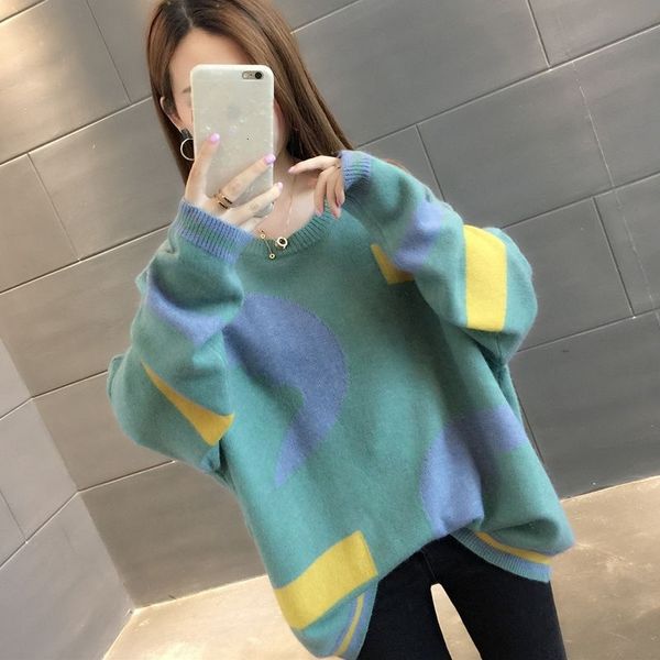 women's sweaters oversized jumper pullover women knit woman loose christmas ykl9, White;black
women's sweaters oversized jumper pullover women knit woman loose christmas ykl9, White;black