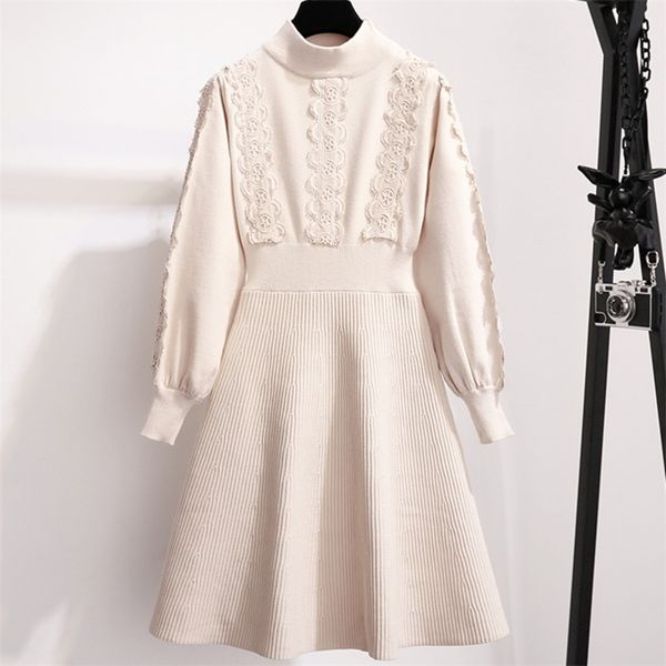 autumn winter dress for women lantern sleeve knit sweater korean fashion casual mini christmas es robe 210514, Black;gray
autumn winter dress for women lantern sleeve knit sweater korean fashion casual mini christmas es robe 210514, Black;gray