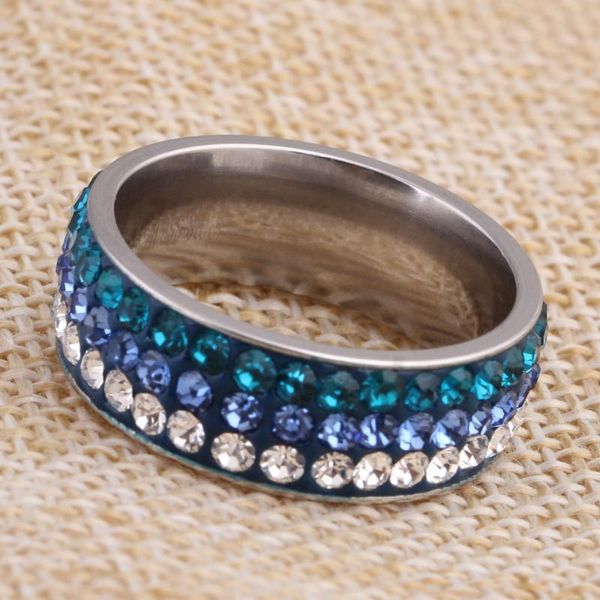 cluster rings wholesale fashion stainless steel ring color changed lines(blue) crystal jewelry, Golden;silver
cluster rings wholesale fashion stainless steel ring color changed lines(blue) crystal jewelry, Golden;silver