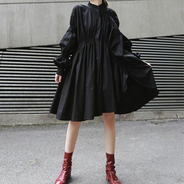 casual dresses 2021 irregular pleated lantern sleeve harajuku vintage european summer women clothes shirt dress female vestido qh335, Black;gray
casual dresses 2021 irregular pleated lantern sleeve harajuku vintage european summer women clothes shirt dress female vestido qh335, Black;gray