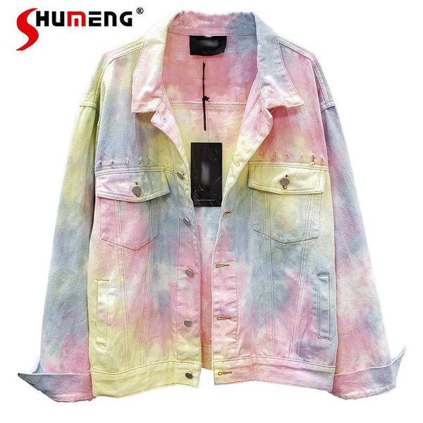 women's jackets fashion gradient color loose short denim jacket women outerwear 2021 fall jean coat female streetwear chaquetas mujer, Black;brown
women's jackets fashion gradient color loose short denim jacket women outerwear 2021 fall jean coat female streetwear chaquetas mujer, Black;brown
