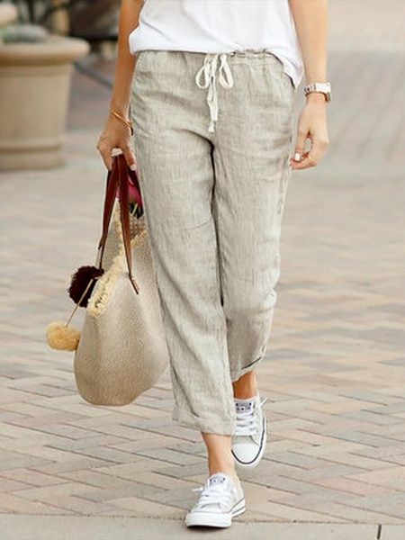 solid casual trousers drawstring womens capri elastic waist cotton linen straight ankle length oversize pants 3xl, Black;white
solid casual trousers drawstring womens capri elastic waist cotton linen straight ankle length oversize pants 3xl, Black;white