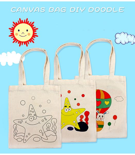 Kids Antistress Puzzles Education Toy Children DIY Eco-friendly Graffiti Canvas Bag Kindergarten Hand Painting Material Gift ZXH
Kids Antistress Puzzles Education Toy Children DIY Eco-friendly Graffiti Canvas Bag Kindergarten Hand Painting Material Gift ZXH