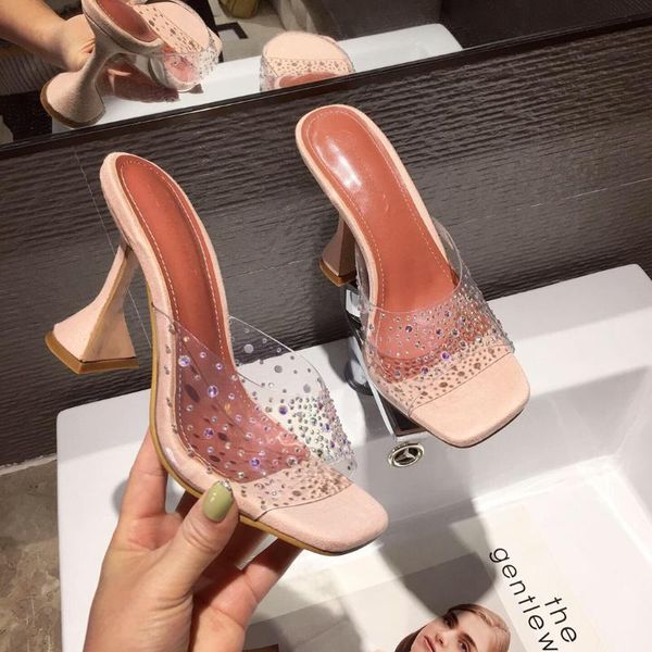 slippers mhyons women pvc transparent crystal cup heeled summer shoes woman pointed toe high heels party prom slides, Black
slippers mhyons women pvc transparent crystal cup heeled summer shoes woman pointed toe high heels party prom slides, Black