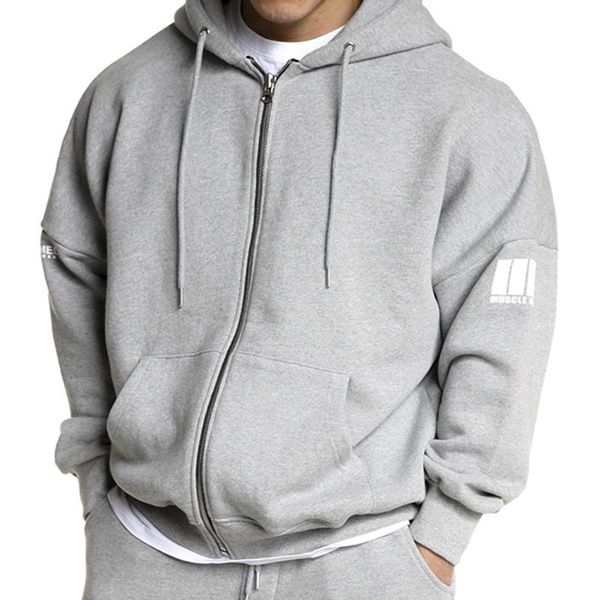 men's hoodies & sweatshirts autumn men gyms fitness hooded sweatshirt brand bodybuilding long sleeve zipper cotton loose joggers clothe, Black
men's hoodies & sweatshirts autumn men gyms fitness hooded sweatshirt brand bodybuilding long sleeve zipper cotton loose joggers clothe, Black