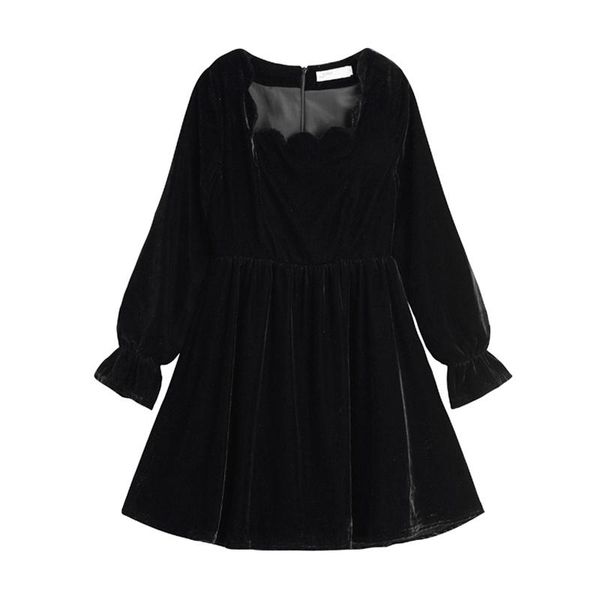 casual dresses perhaps u women black bling solid velvet long sleeve a line elegant mini dress female puff slash neck d3006, Black;gray
casual dresses perhaps u women black bling solid velvet long sleeve a line elegant mini dress female puff slash neck d3006, Black;gray