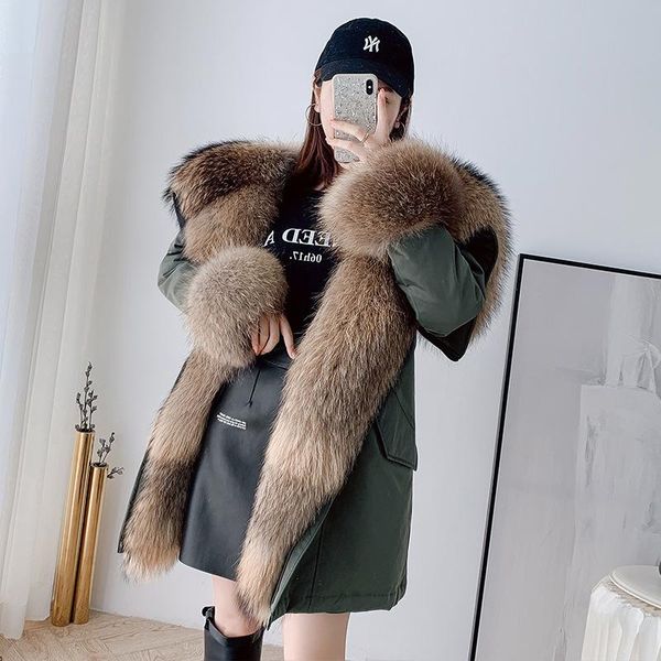 women's fur & faux winter loose oversized women real liner collar coat detachable warm tide ladies wear coats and jackets, Black
women's fur & faux winter loose oversized women real liner collar coat detachable warm tide ladies wear coats and jackets, Black