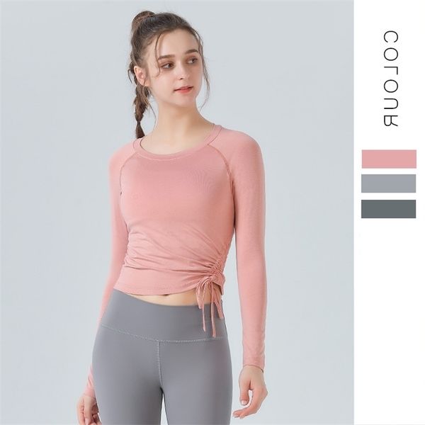 2021 new yoga clothes long sleeve t-shirt women's tight and thin sportswear fast drying drawstring fitness yoga women
2021 new yoga clothes long sleeve t-shirt women's tight and thin sportswear fast drying drawstring fitness yoga women