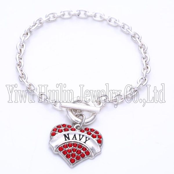 selling fashion rhodium plated with sparkling crystals navy heart charm bracelet link, chain, Black
selling fashion rhodium plated with sparkling crystals navy heart charm bracelet link, chain, Black