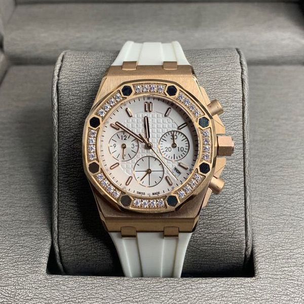 montre de luxe women diamond watches rubber belt stainless steel lady luminous waterproof wristwatches, Slivery;brown
montre de luxe women diamond watches rubber belt stainless steel lady luminous waterproof wristwatches, Slivery;brown