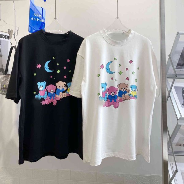 2021 summer round neck short sleeve t-shirt bottomed shirt women's old paris stars love cartoon bear, White
2021 summer round neck short sleeve t-shirt bottomed shirt women's old paris stars love cartoon bear, White