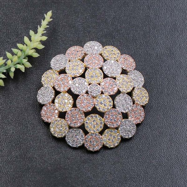 vanifin fashion jewelry distinctive gyrate round micro pave sandblast brooch pendant dual use for engagement luxury bridal gift, Gray
vanifin fashion jewelry distinctive gyrate round micro pave sandblast brooch pendant dual use for engagement luxury bridal gift, Gray