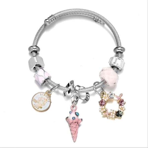 2021 bracelet charms femme strands jewelry bangles design silver ice cream women stainless steel cute love bracelets for couples custom cuff, Black
2021 bracelet charms femme strands jewelry bangles design silver ice cream women stainless steel cute love bracelets for couples custom cuff, Black