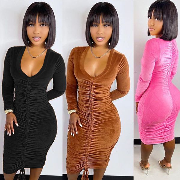 women midi elegant dresses fashion trend skinny long sleeve bandage skirts designer female casual stacked pleated bodycon mini dress, Black;gray
women midi elegant dresses fashion trend skinny long sleeve bandage skirts designer female casual stacked pleated bodycon mini dress, Black;gray