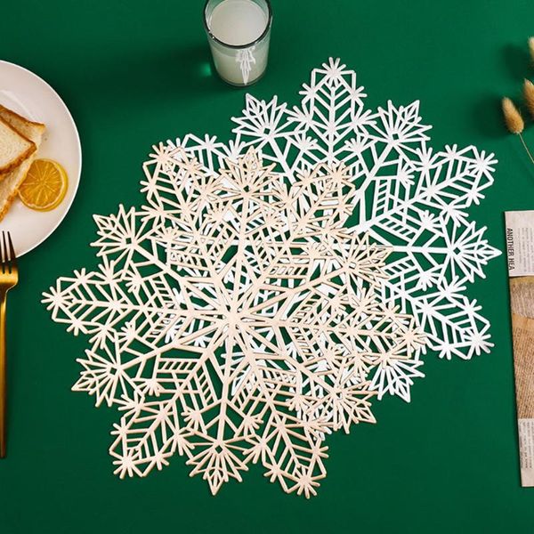 mats & pads christmas tableware mat kitchen dining table pad snowflake hollow pvc placemat coffee cup home decor xmas gift 10cm/38cm
mats & pads christmas tableware mat kitchen dining table pad snowflake hollow pvc placemat coffee cup home decor xmas gift 10cm/38cm