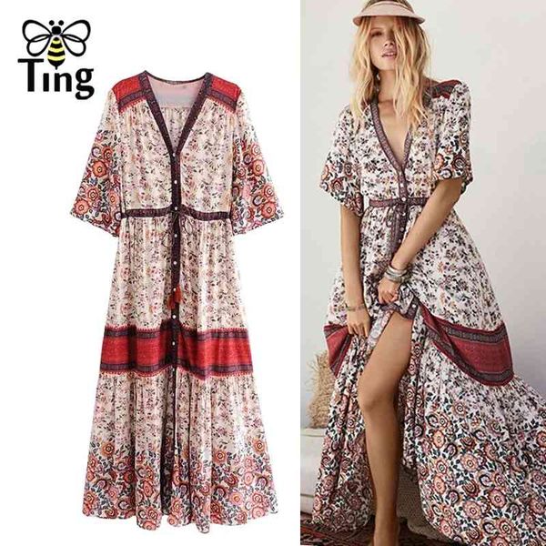 vintage bohemian single breasted women casual long dress summer floral print v neck street chic boho vestidos 210513, Black;gray
vintage bohemian single breasted women casual long dress summer floral print v neck street chic boho vestidos 210513, Black;gray